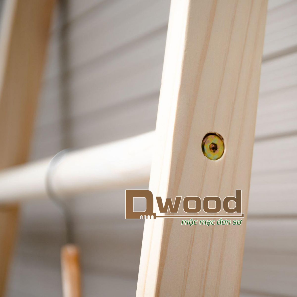 [Decor] Ladder Pine Wood DWOOD Decorate Space, Hanging Clothes