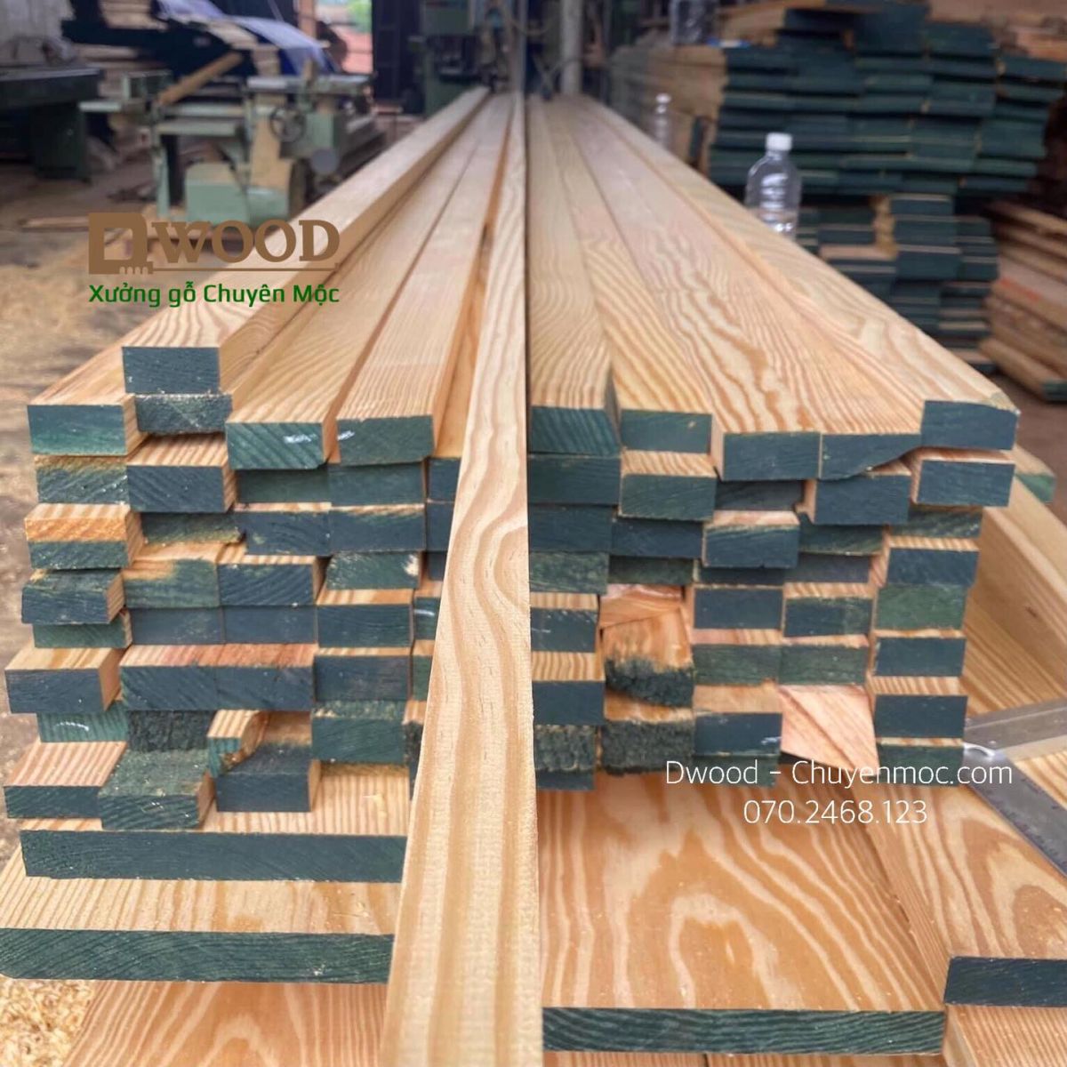 Thanh gỗ thông 5x3cm gỗ thông Mỹ cắt theo yêu cầu