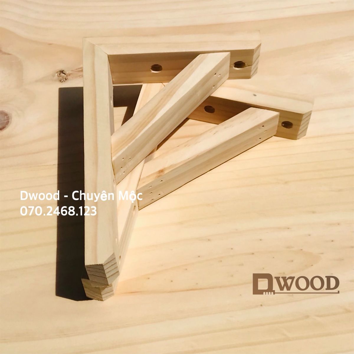 Chân kệ gỗ treo tường Dwood - 1 cặp
