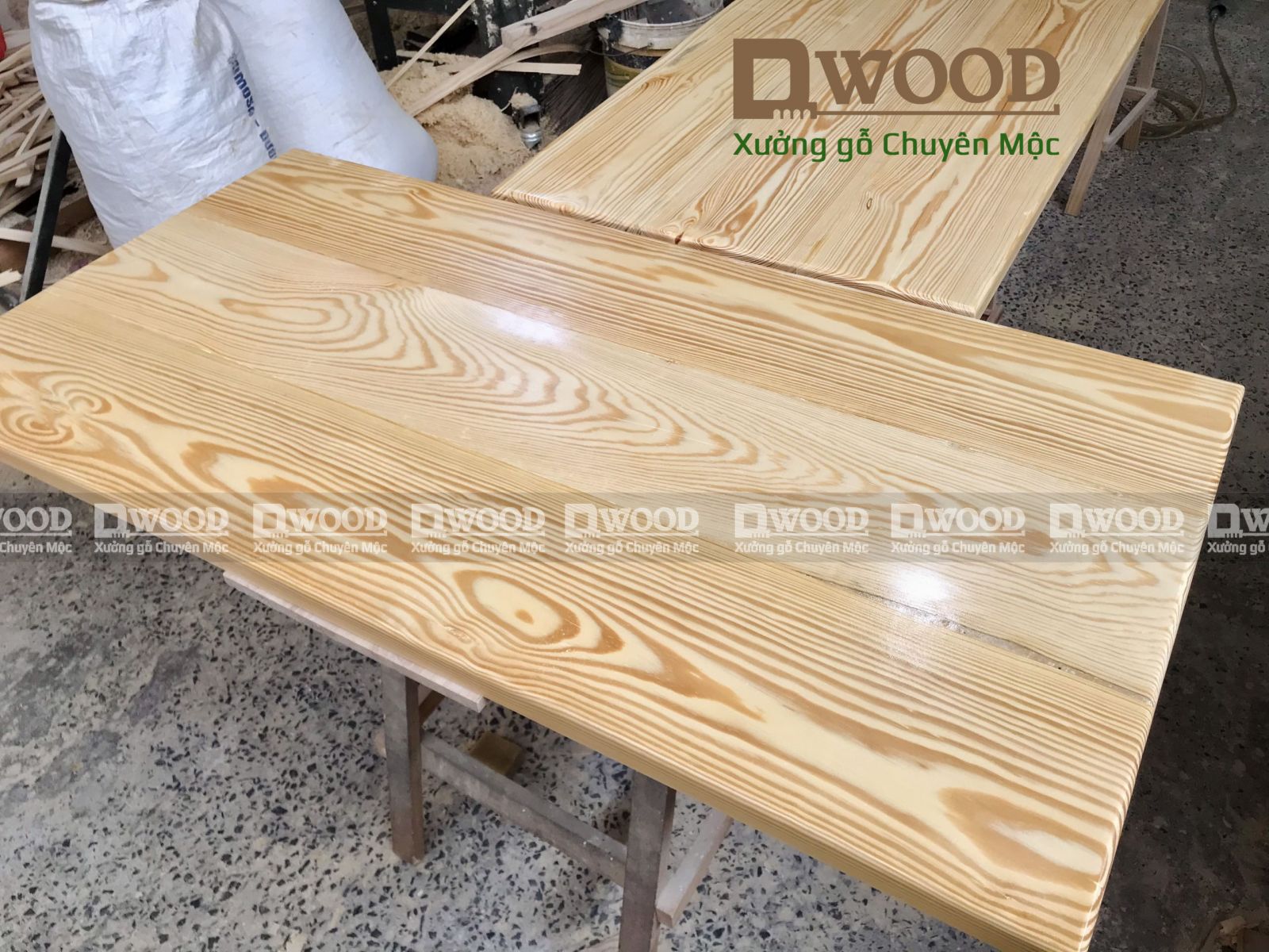 Mặt bàn gỗ thông Dwood kích thước theo yêu cầu 120 x 60 x 3