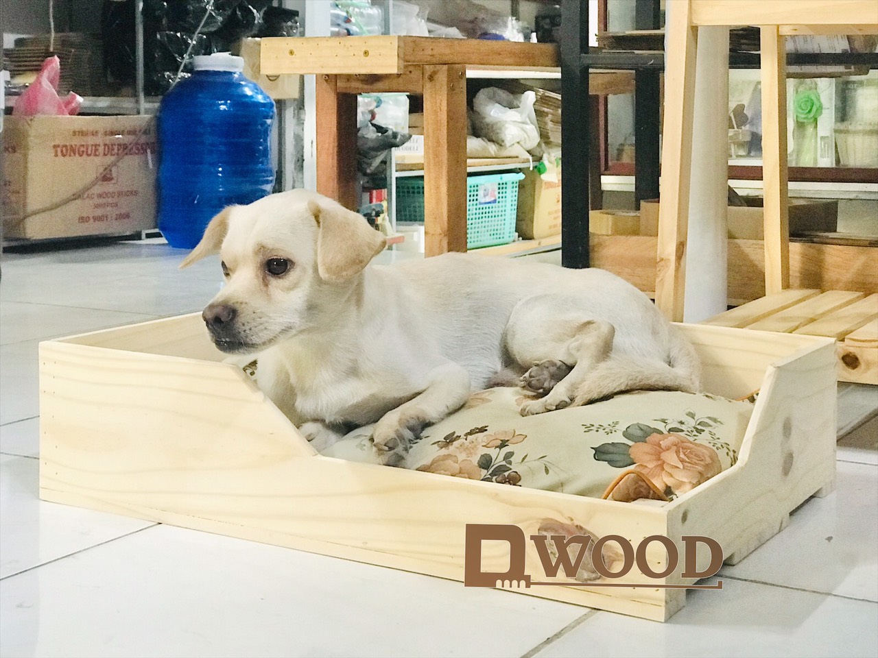 Giường gỗ Pallet cho PET thú cưng - Giường cho chó, mèo DWOOD