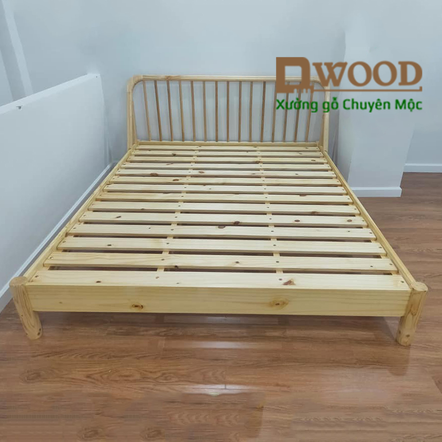 Giường ngủ gỗ thông Dwood - kiểu dáng Hàn quốc Beyours