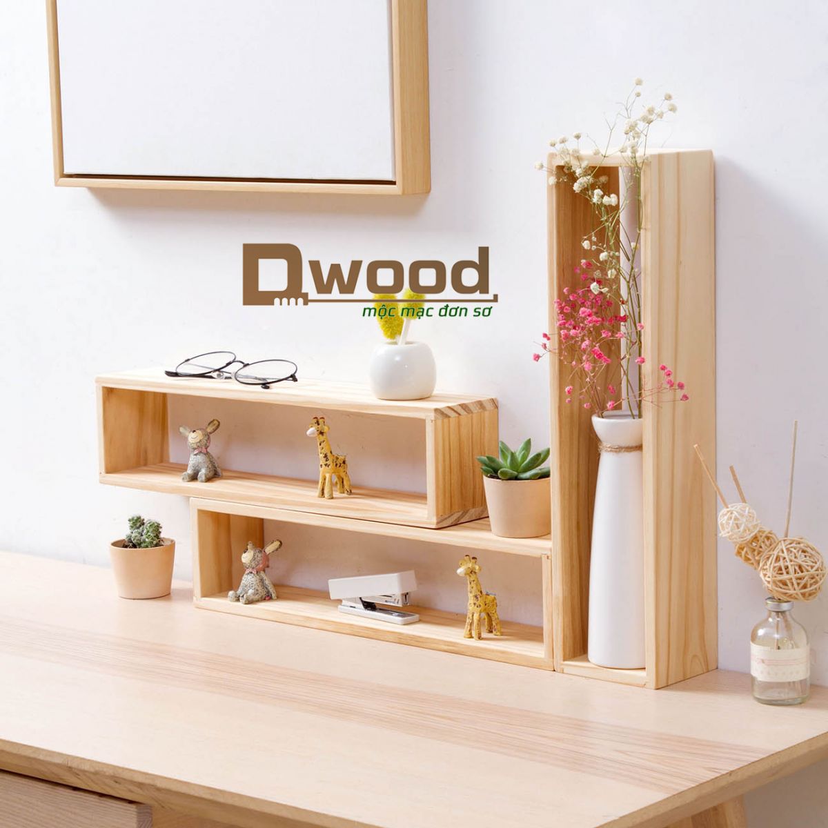Wooden Desk Shelf DWOOD - 1 Shelf