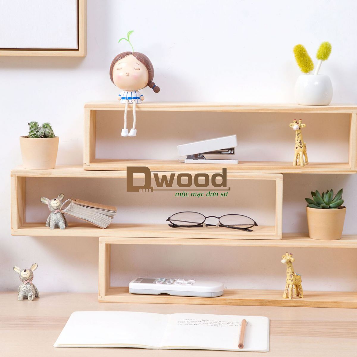 Kệ gỗ để bàn trang trí Dwood - 1 cái