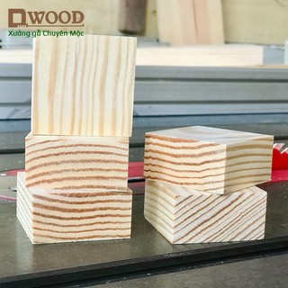 Miếng gỗ thông Dwood vuông 5cm dày 2.5cm trang trí, kê chân tủ kệ