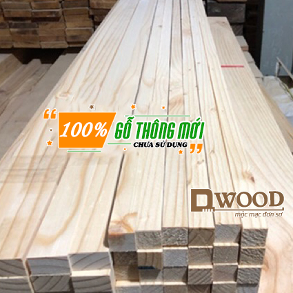 Stick Square Pine Wood DWOOD 3x3 Length 100cm Have Treatmented All Smoothly Faceplate