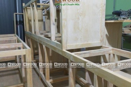 Tủ phòng ngủ gỗ thông nhập khẩu Dwood